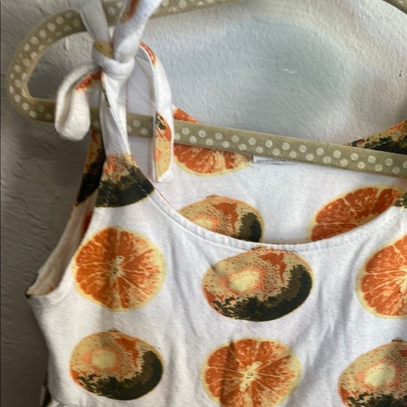 Kate Quinn Orange and White Orange Citrus Print Top and Shorts Set - Picture 3 of 5